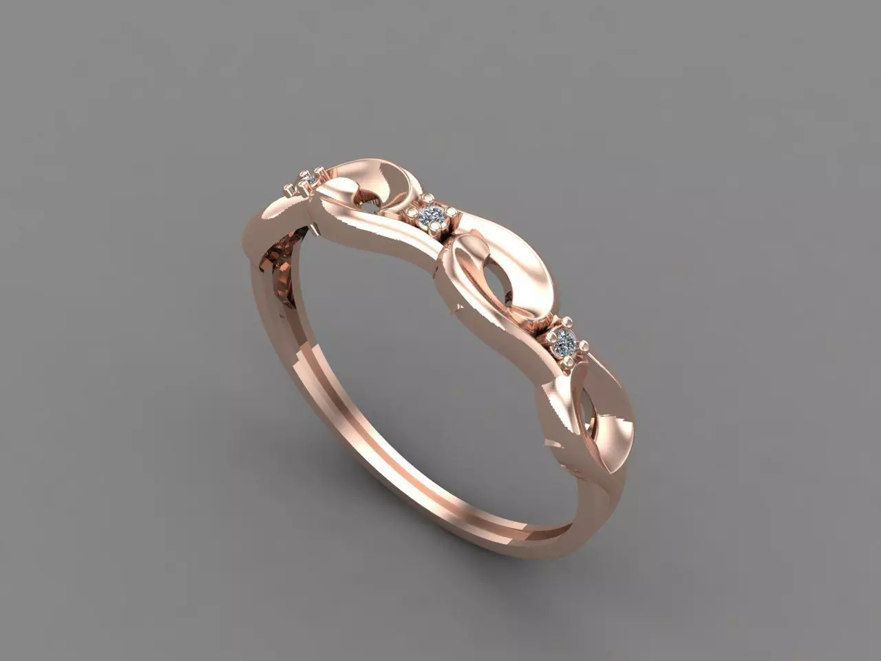 Womens Diamond Signet Ring Women Rings 3dmodels 3D print model 3D print model_0