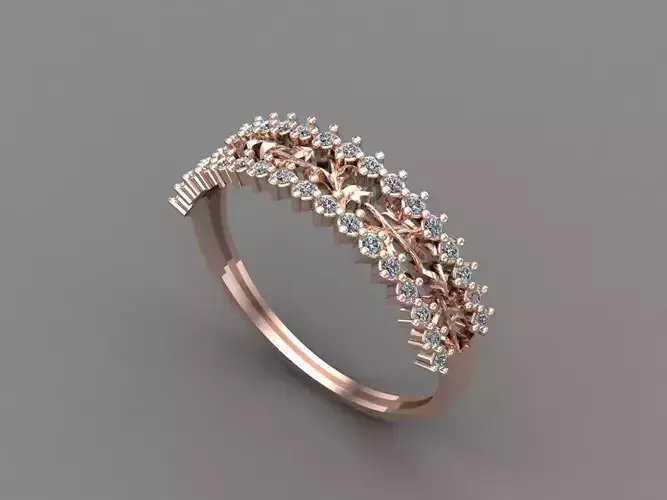 Womens Diamond Signet Ring Women Rings 3dmodels 3D print model