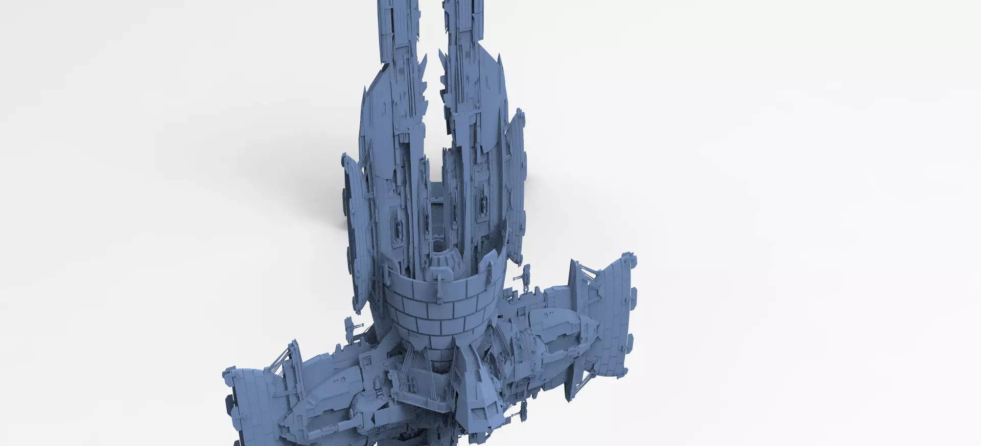 Halo Forerunner Inspired Energy Pilon Generators Big 3D model_0