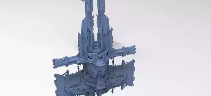 Halo Forerunner Inspired Energy Pilon Generators 2 versions 3D model
