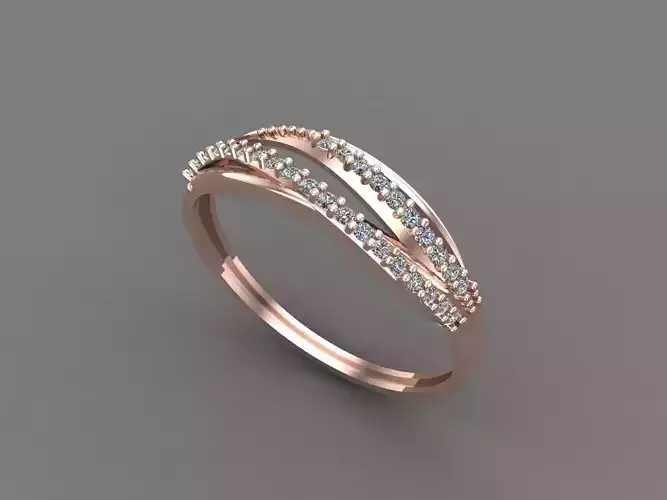 Womens Diamond Signet Ring Women Rings 3dmodels 3D print model