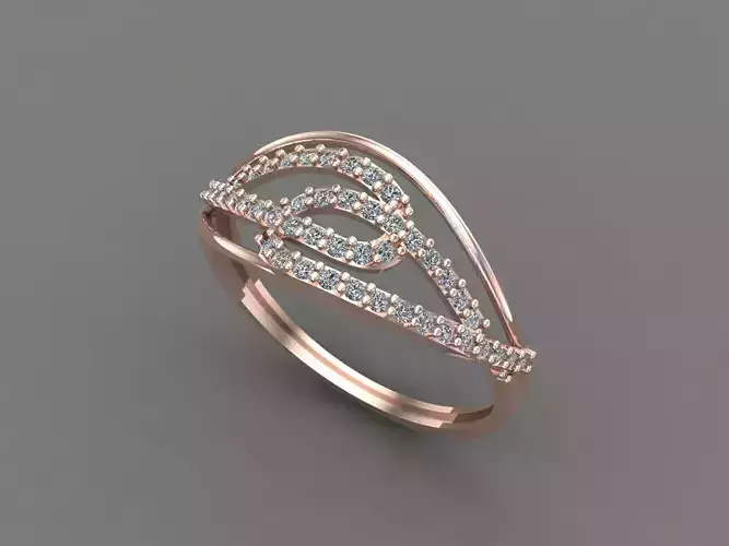 Womens Diamond Signet Ring Women Rings 3dmodels 3D print model