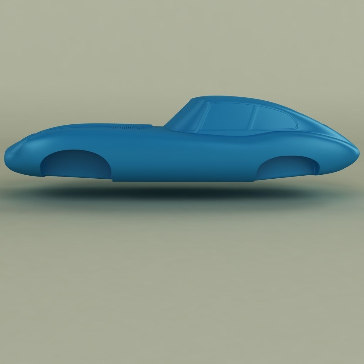 Jaguar E-type solid body 3D model_1