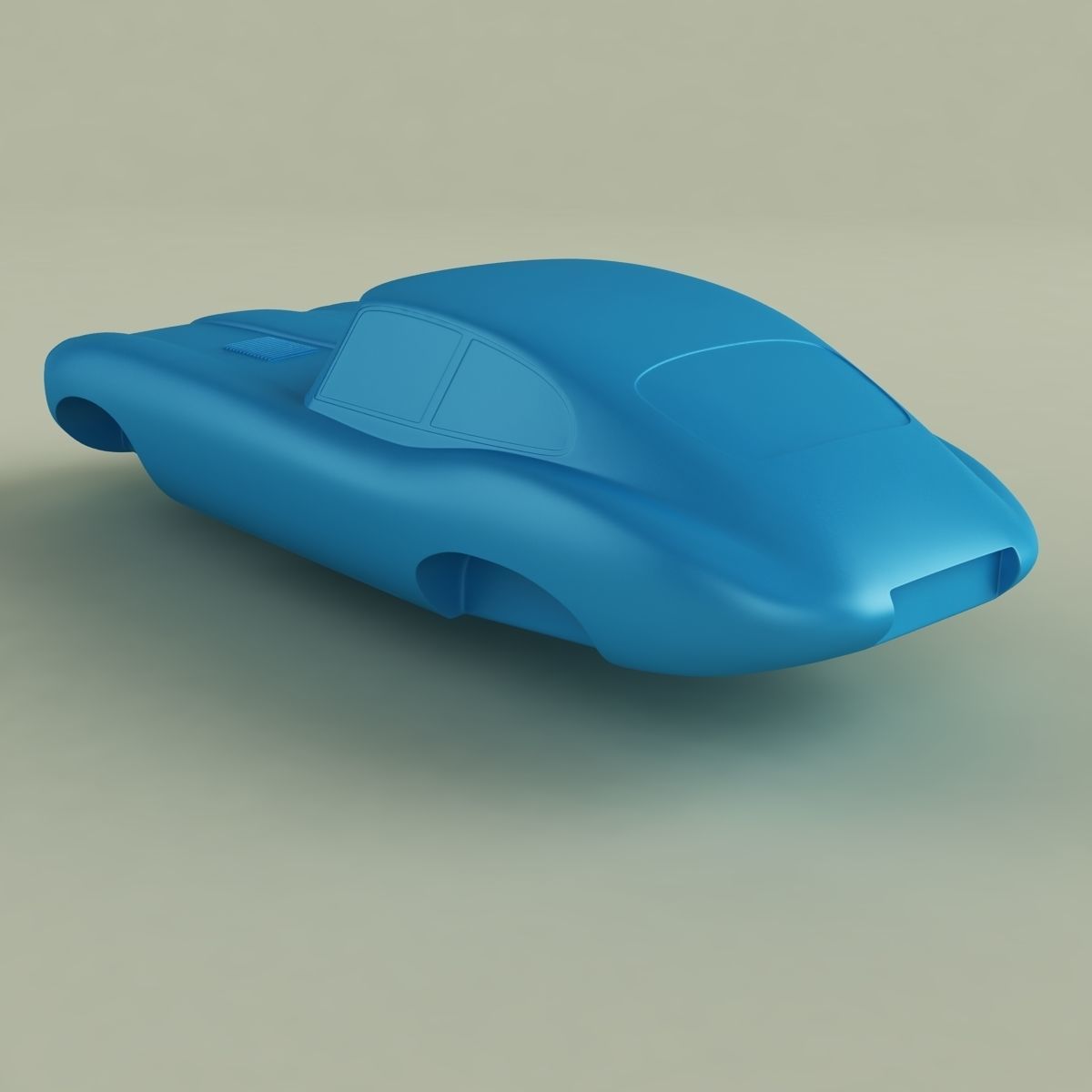Jaguar E-type solid body 3D model_2