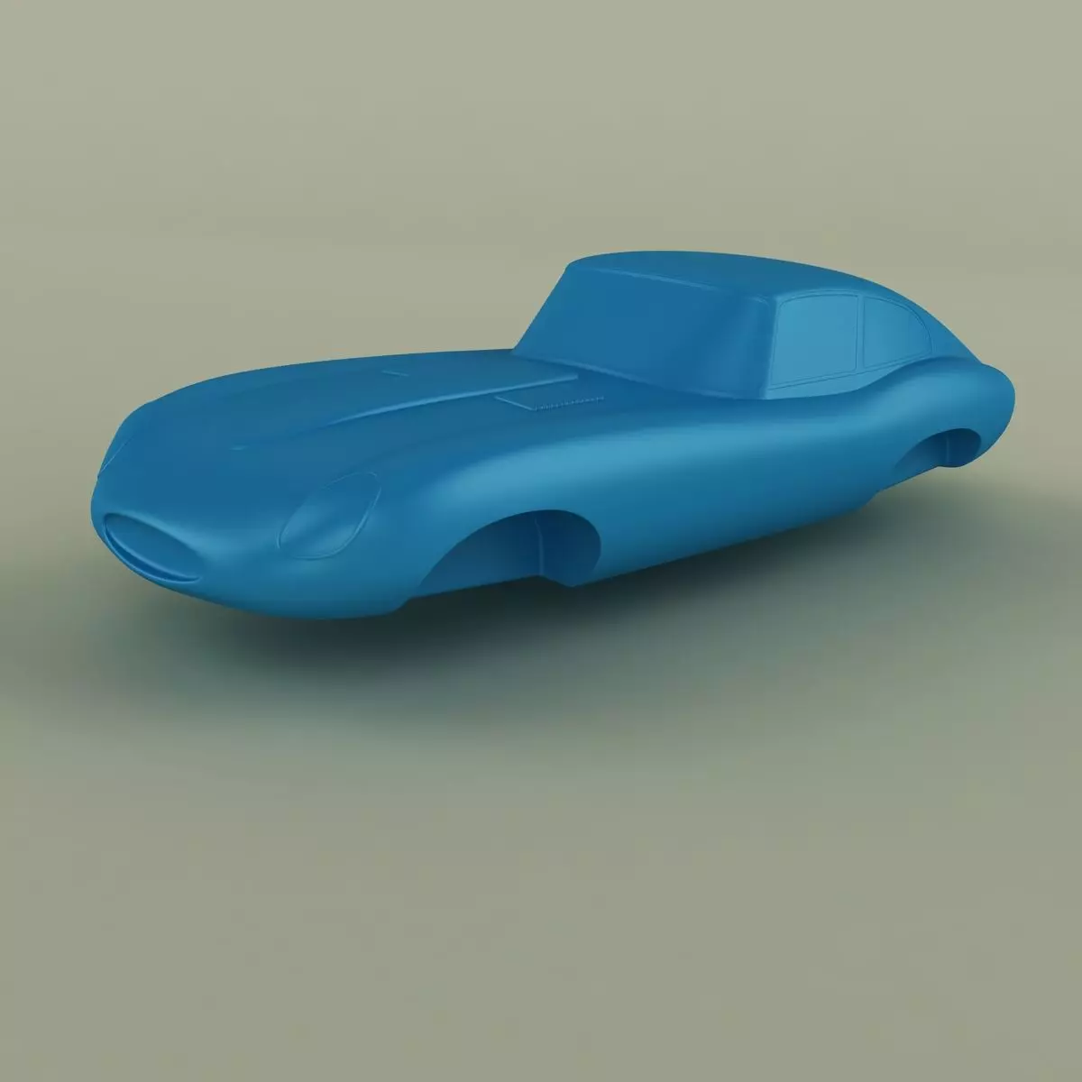 Jaguar E-type solid body 3D model_0