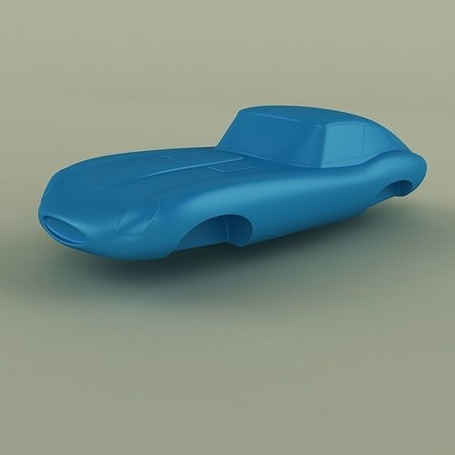 Jaguar E-type solid body 3D model