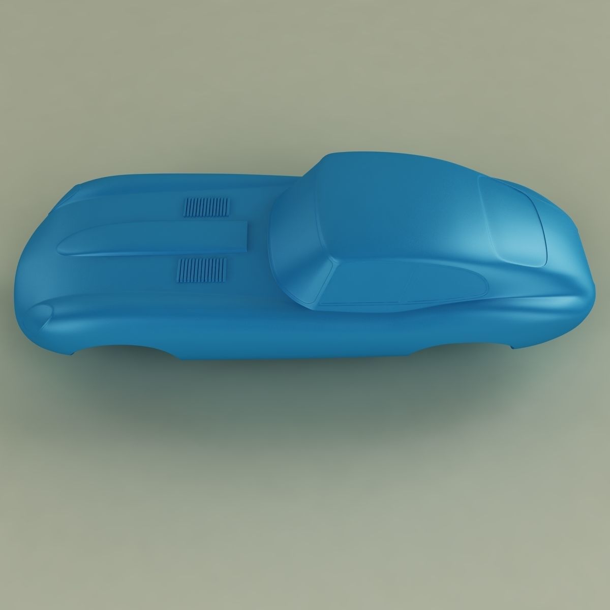 Jaguar E-type solid body 3D model_3