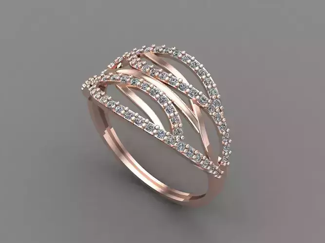 Womens Diamond Signet Ring Women Rings 3dmodels 3D print model