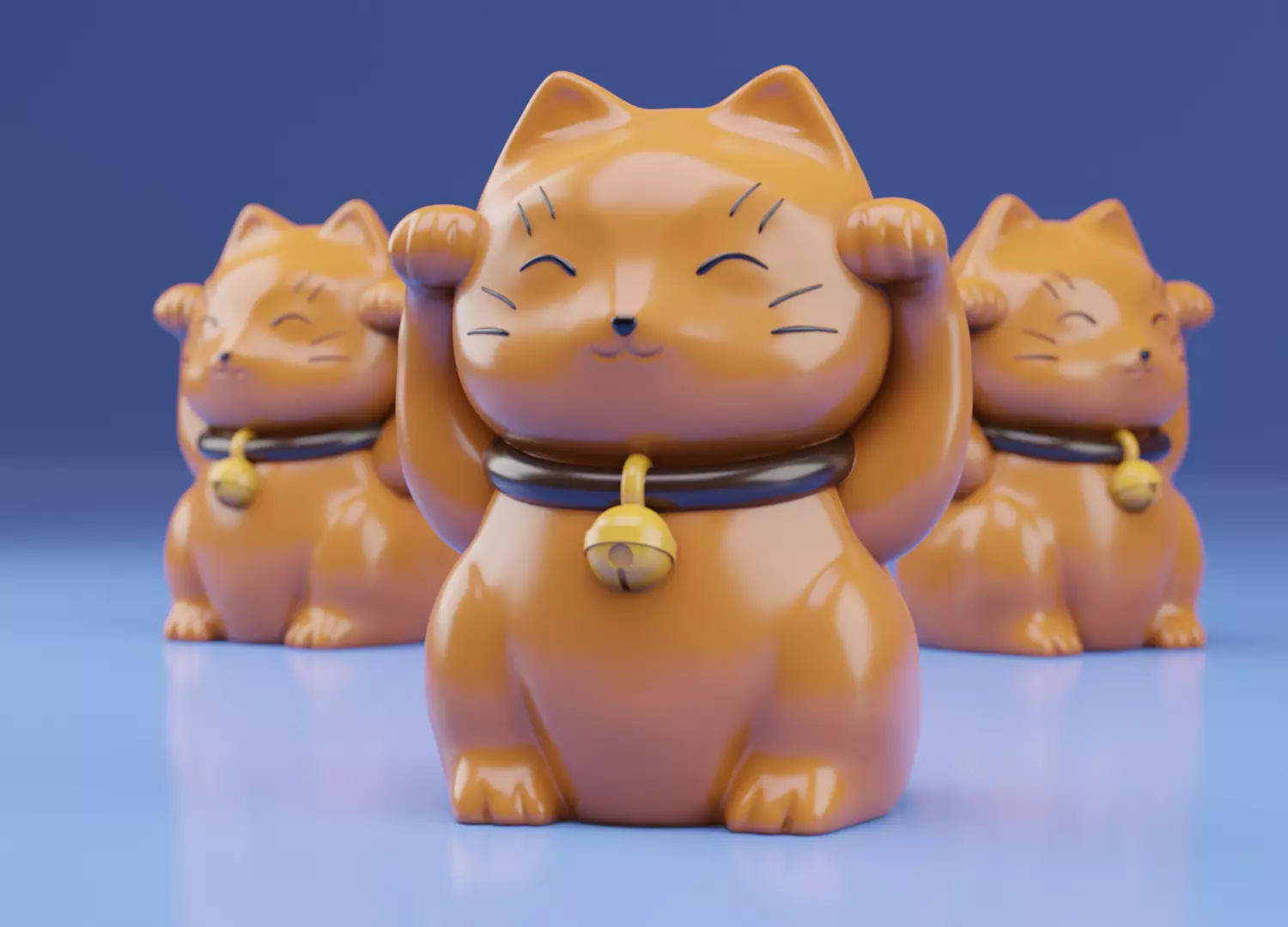 Maneki neko No2 3D print model_0