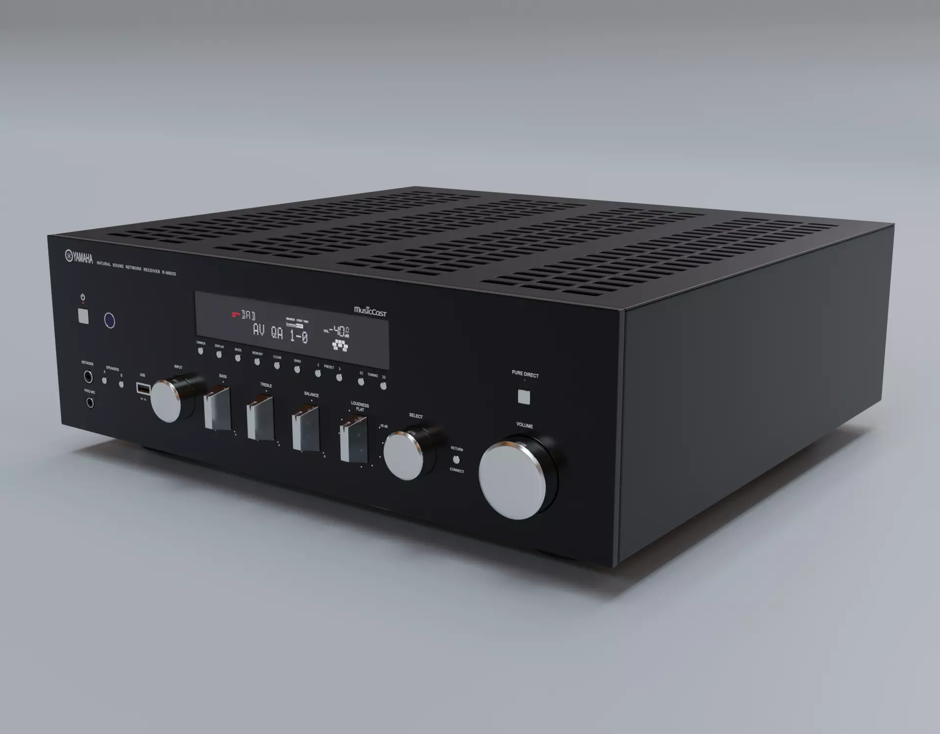 AV Receiver Amplifier 3D model_0
