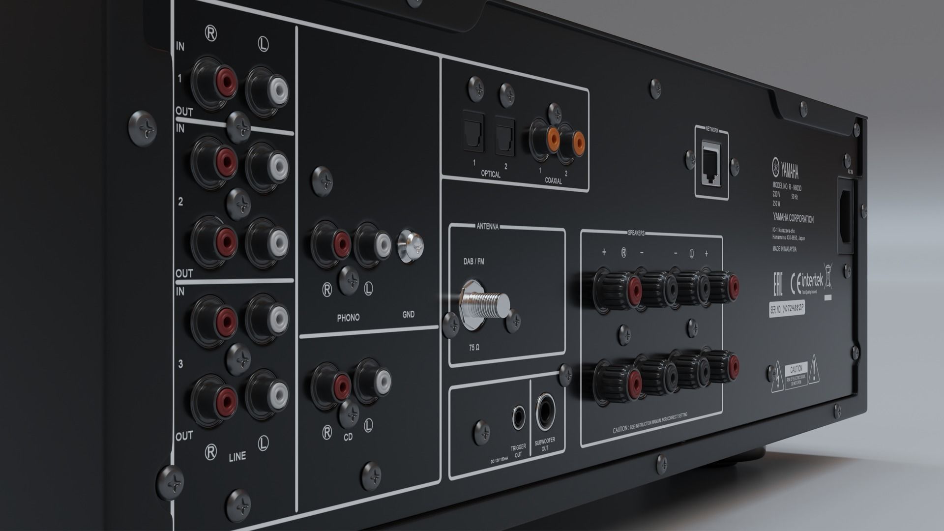 AV Receiver Amplifier 3D model_3
