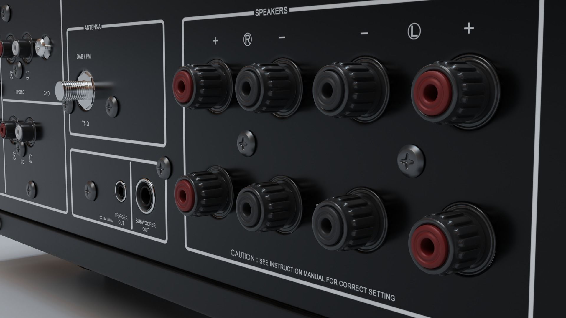 AV Receiver Amplifier 3D model_5