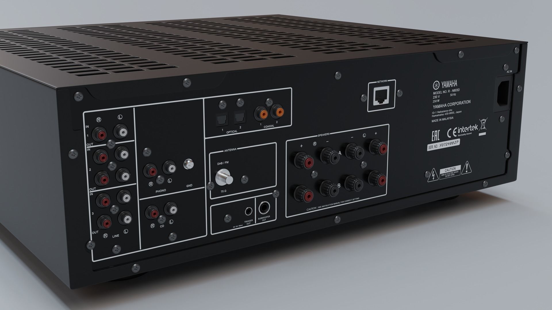 AV Receiver Amplifier 3D model_4
