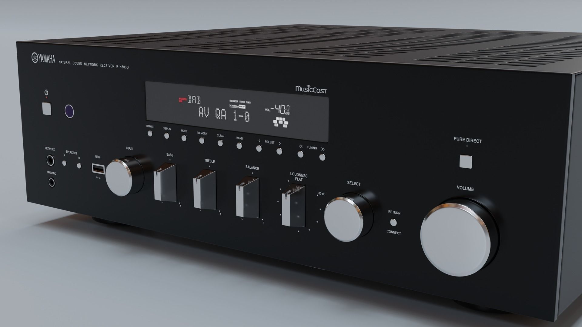 AV Receiver Amplifier 3D model_1