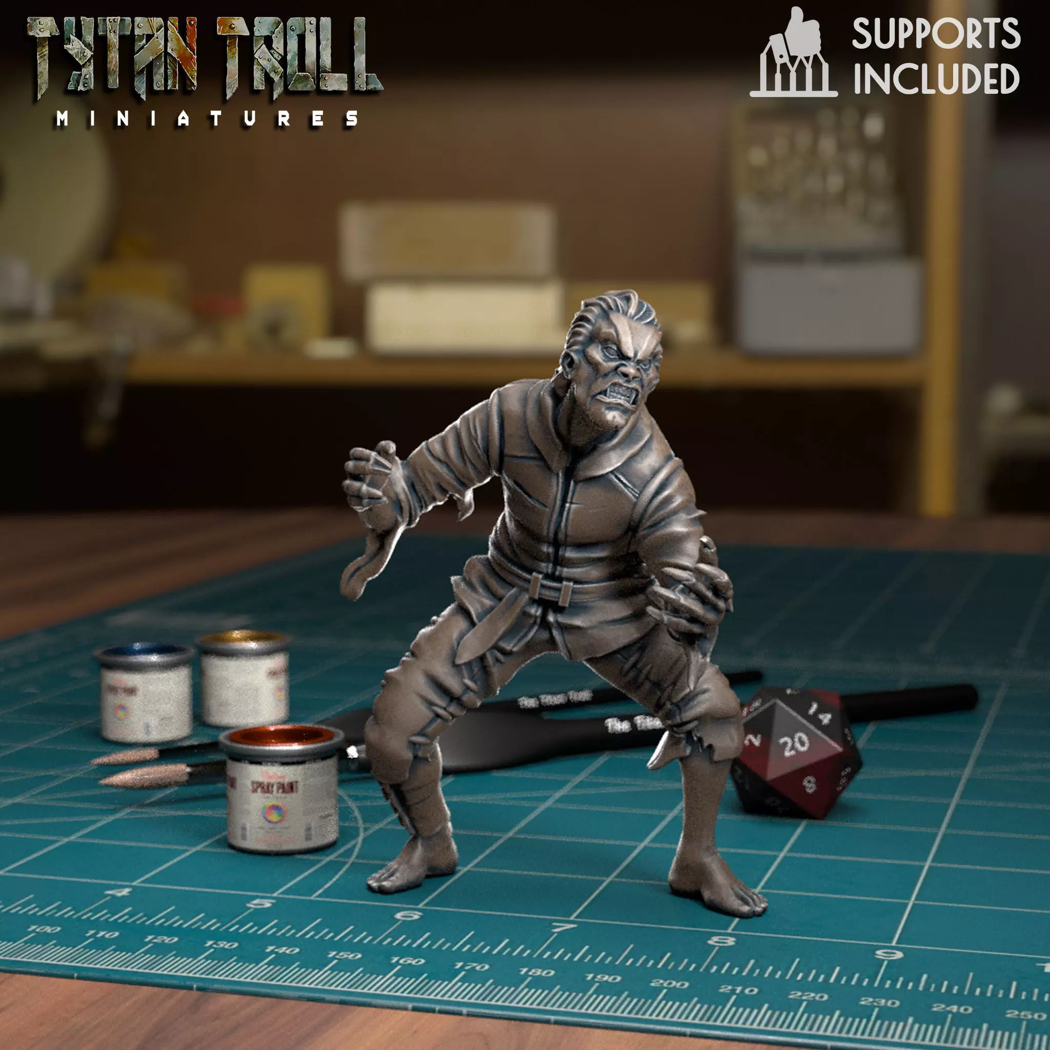 Vampire Spawn 01 - Pre-Supported 3D print model