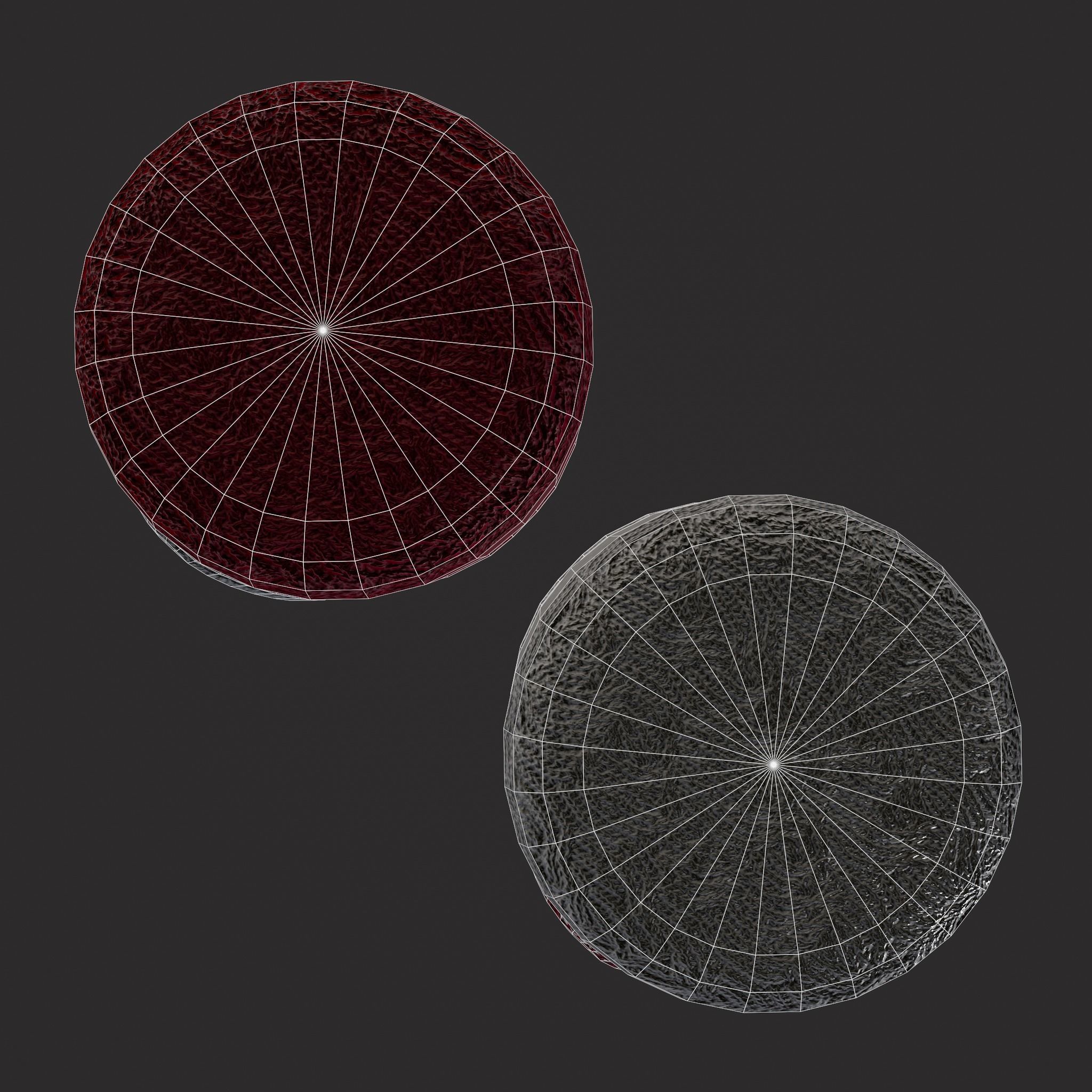 Knitted Heart Basket Low-poly 3D model_10