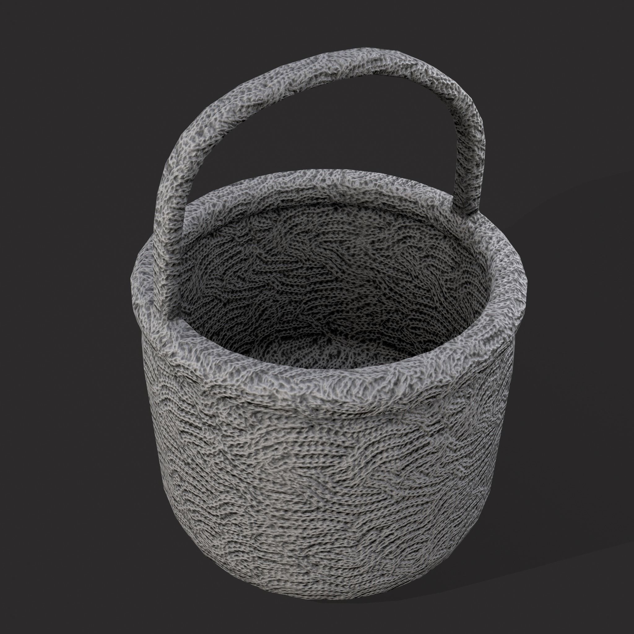 Knitted Heart Basket Low-poly 3D model_19