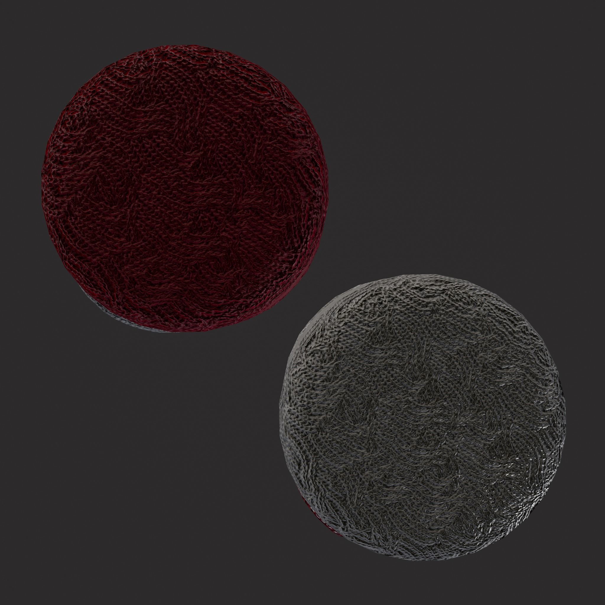 Knitted Heart Basket Low-poly 3D model_9