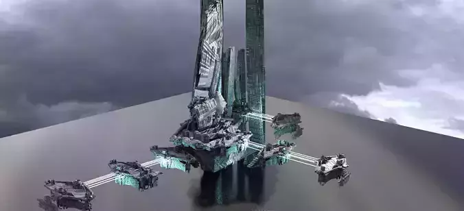 Halo Forerunner Inspired Hologram Bridges Extended 3