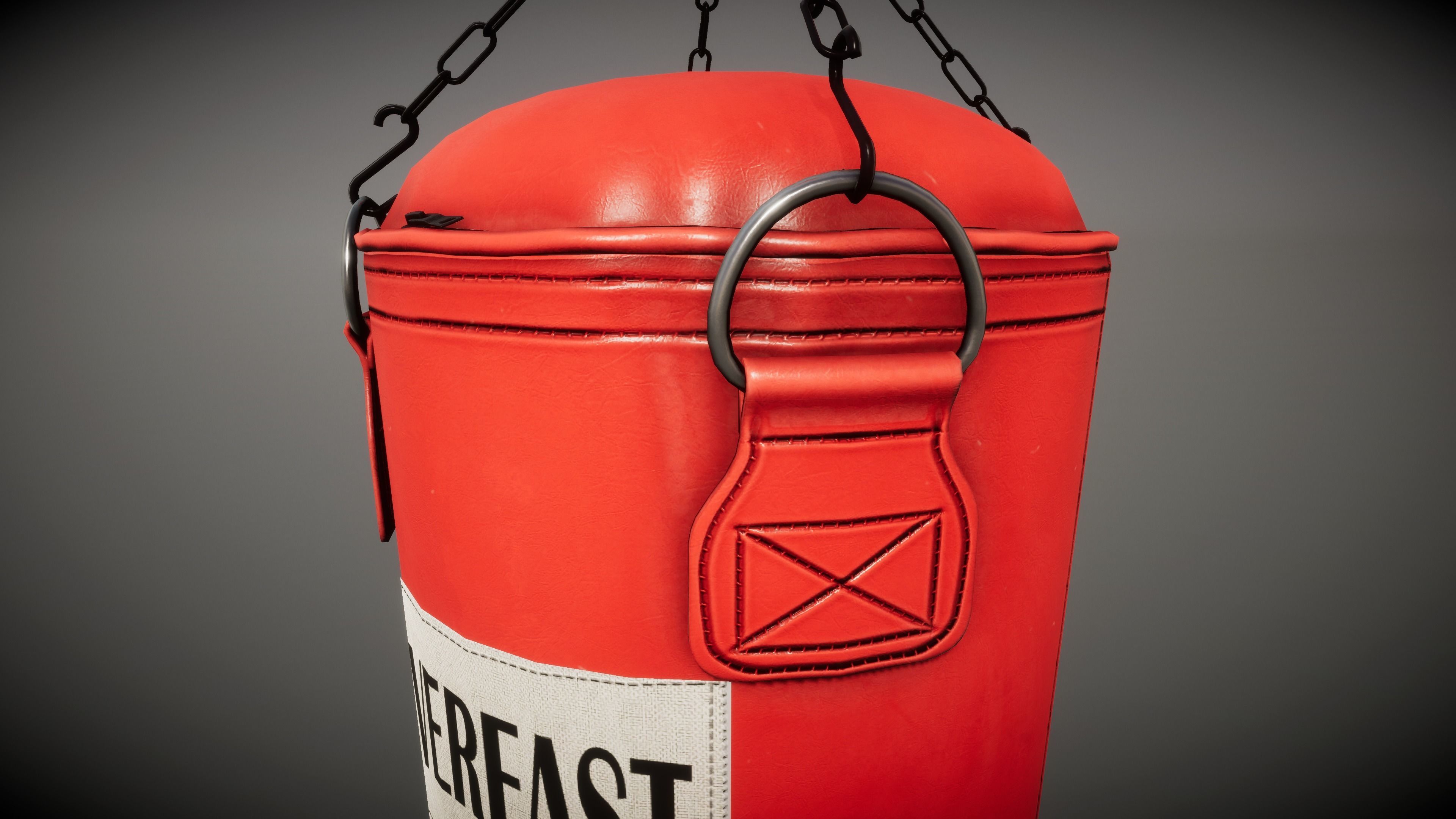 Punching Bag Low-poly 3D model_5
