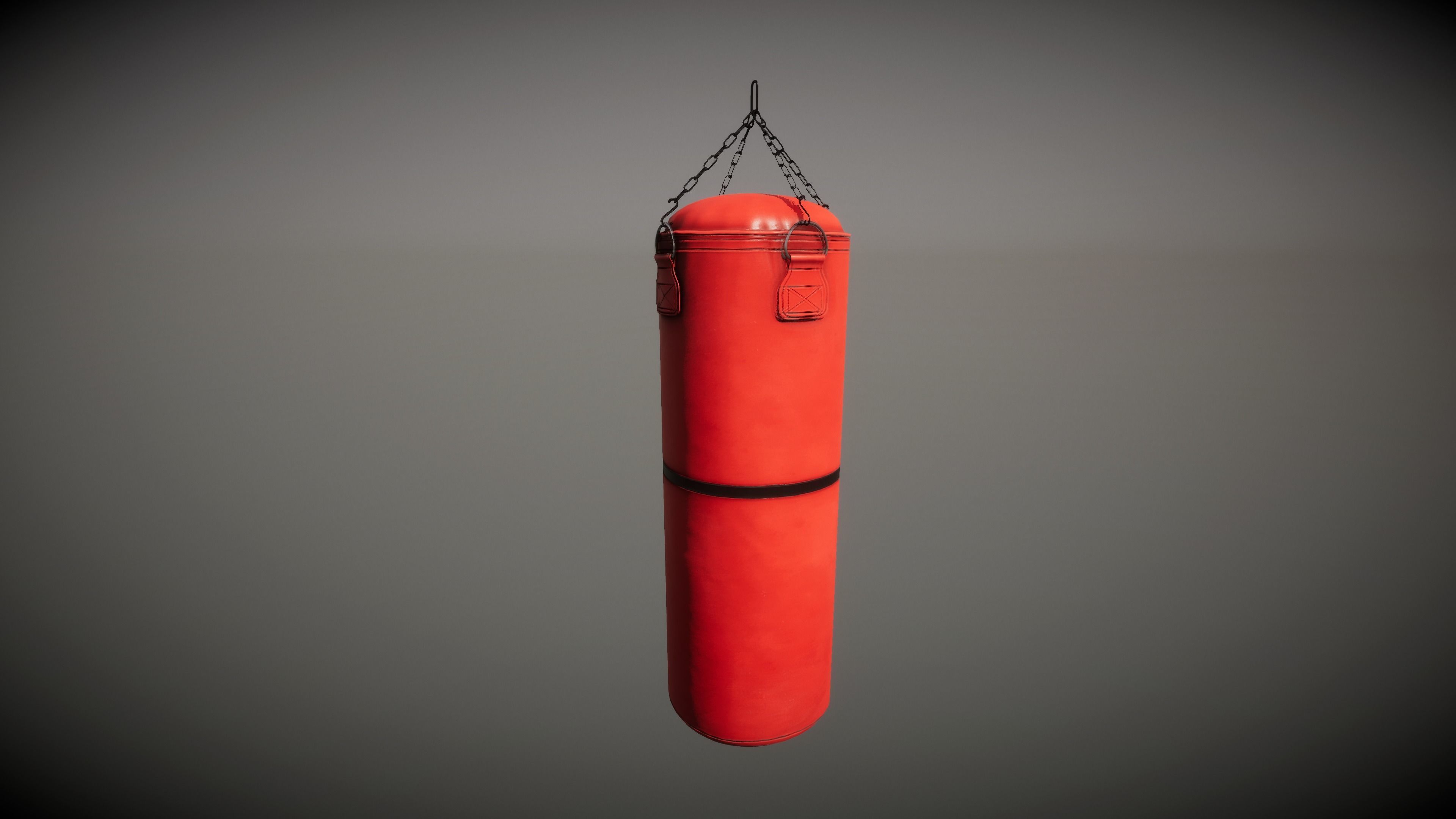 Punching Bag Low-poly 3D model_1