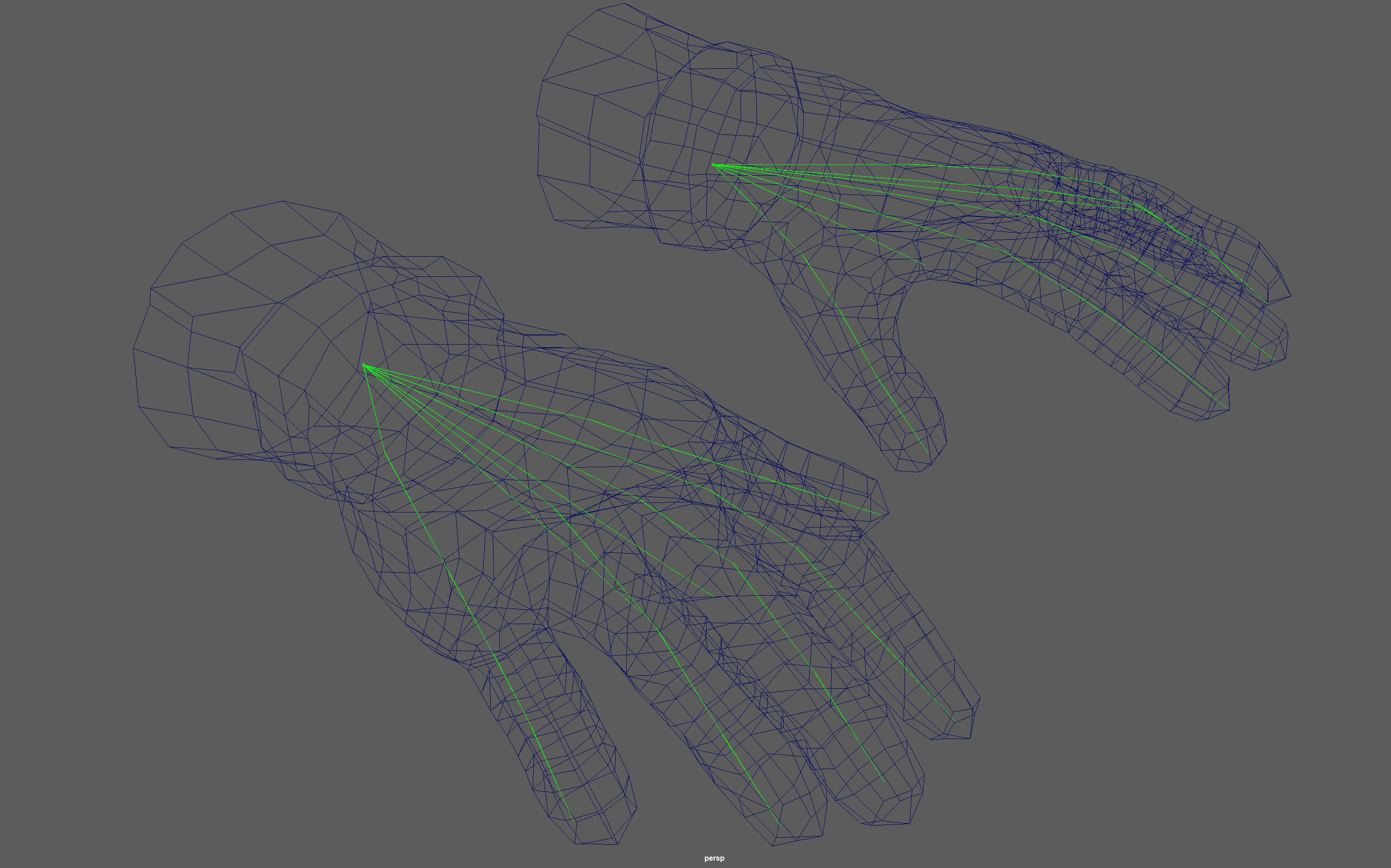  VR Hand Gloves Rig Model Low-poly 3D model_7