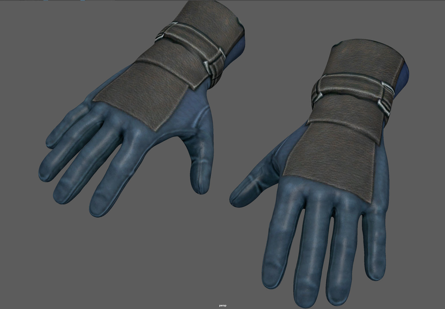  VR Hand Gloves Rig Model Low-poly 3D model_2
