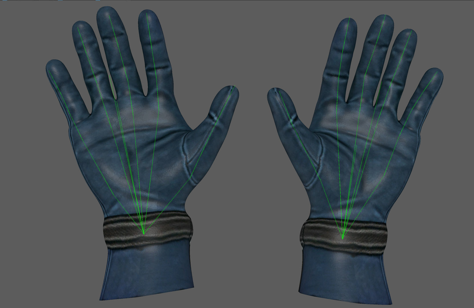  VR Hand Gloves Rig Model Low-poly 3D model_3
