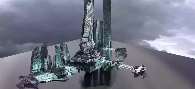 Halo Forerunner Inspired Alien Mega Structures