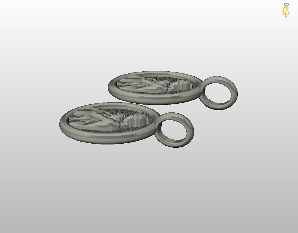 Mother and child pendant 3D print model_25