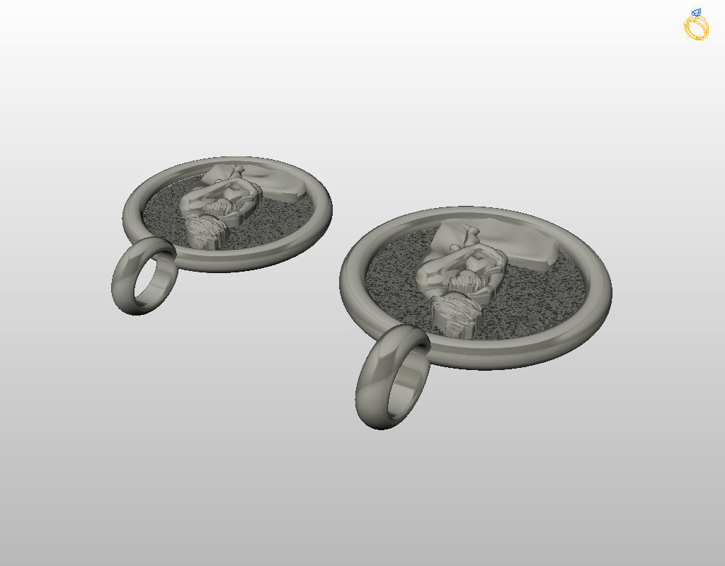 Mother and child pendant 3D print model_16