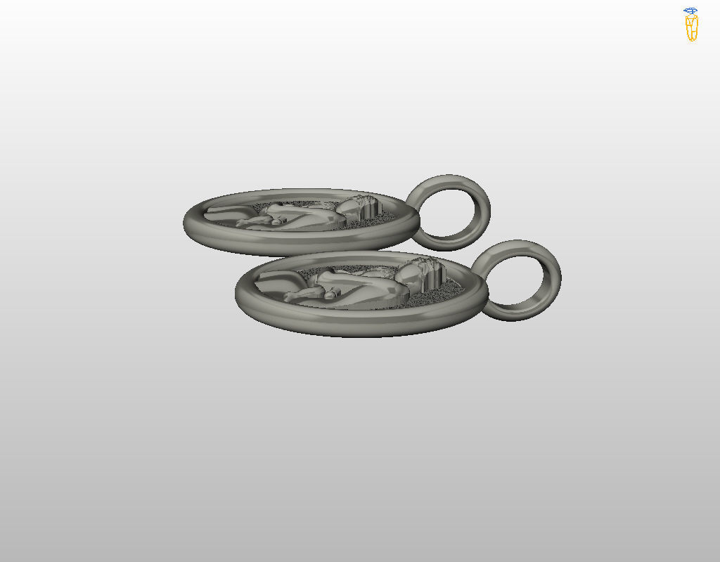 Mother and child pendant 3D print model_24