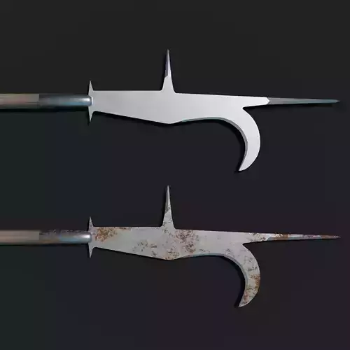 Medieval Bill Hook Low-poly 3D model