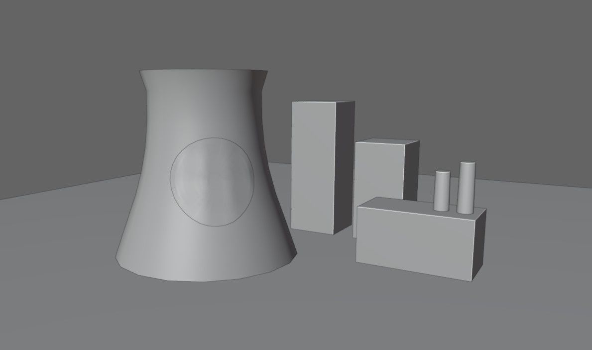 3D model Nuclear Factory - Power plant in Cartoon Style - Usina VR / AR ...
