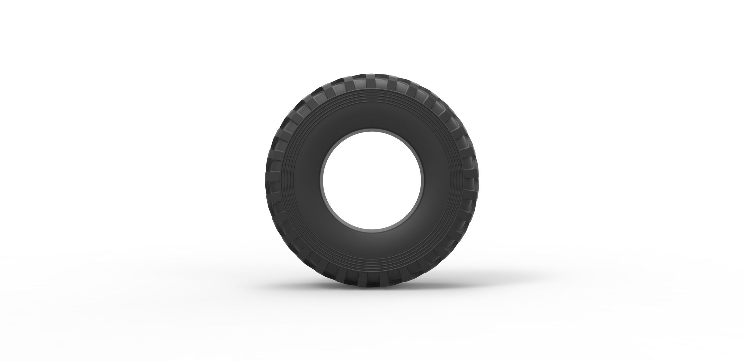 Military truck tire 3 Scale 1 to 10 3D print model_4