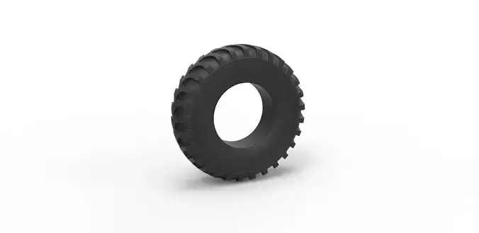 Military truck tire 3 Scale 1 to 10