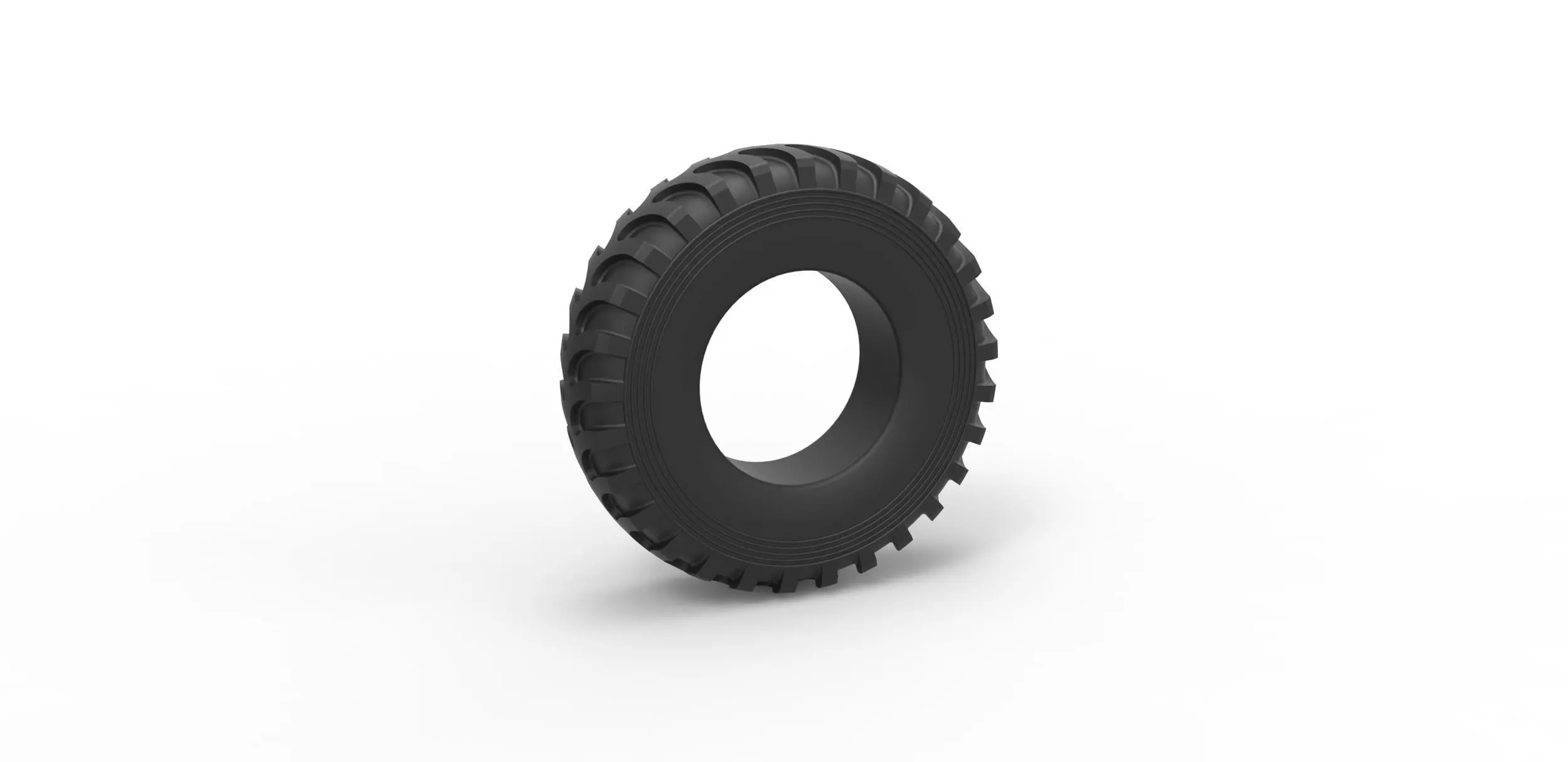 Military truck tire 3 Scale 1 to 10 3D print model_0