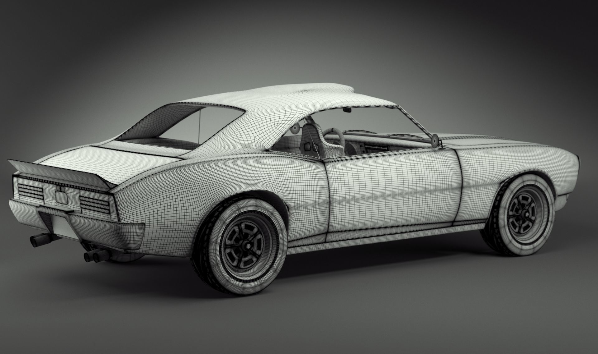 Pontiac Firebird 1967 3D model_4