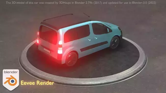 City Car 64 Utility Vehicles Van Type-D Blue