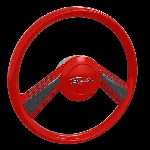 Raceline Explosion Steering Wheel Low-poly 3D model