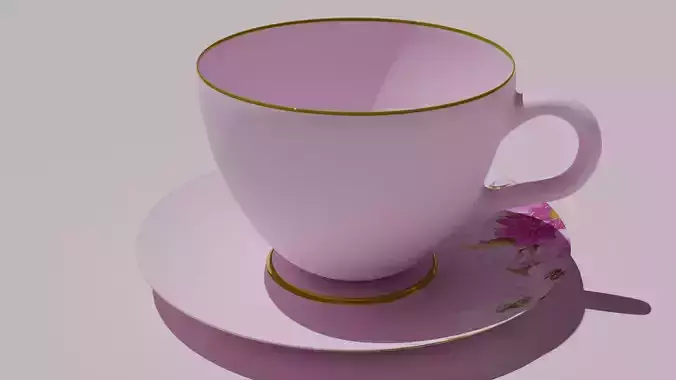 3D Model Cup and saucer 3D model