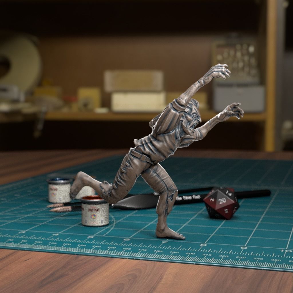 Vampire Spawn 05 - Pre-Supported 3D print model_4