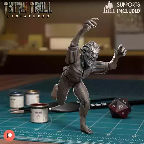 Vampire Spawn 05 - Pre-Supported 3D print model Vampire Spawn 05 - Pre-Supported 3D print model