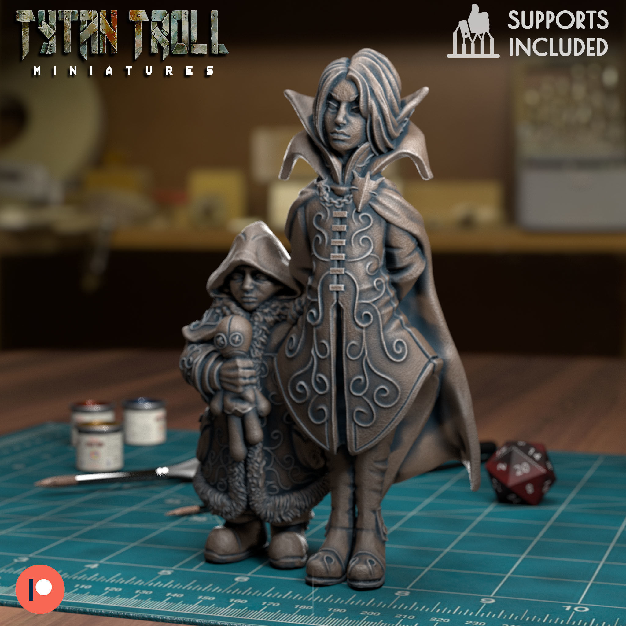 Rose and Thorn - Pre-Supported 3D print model_4