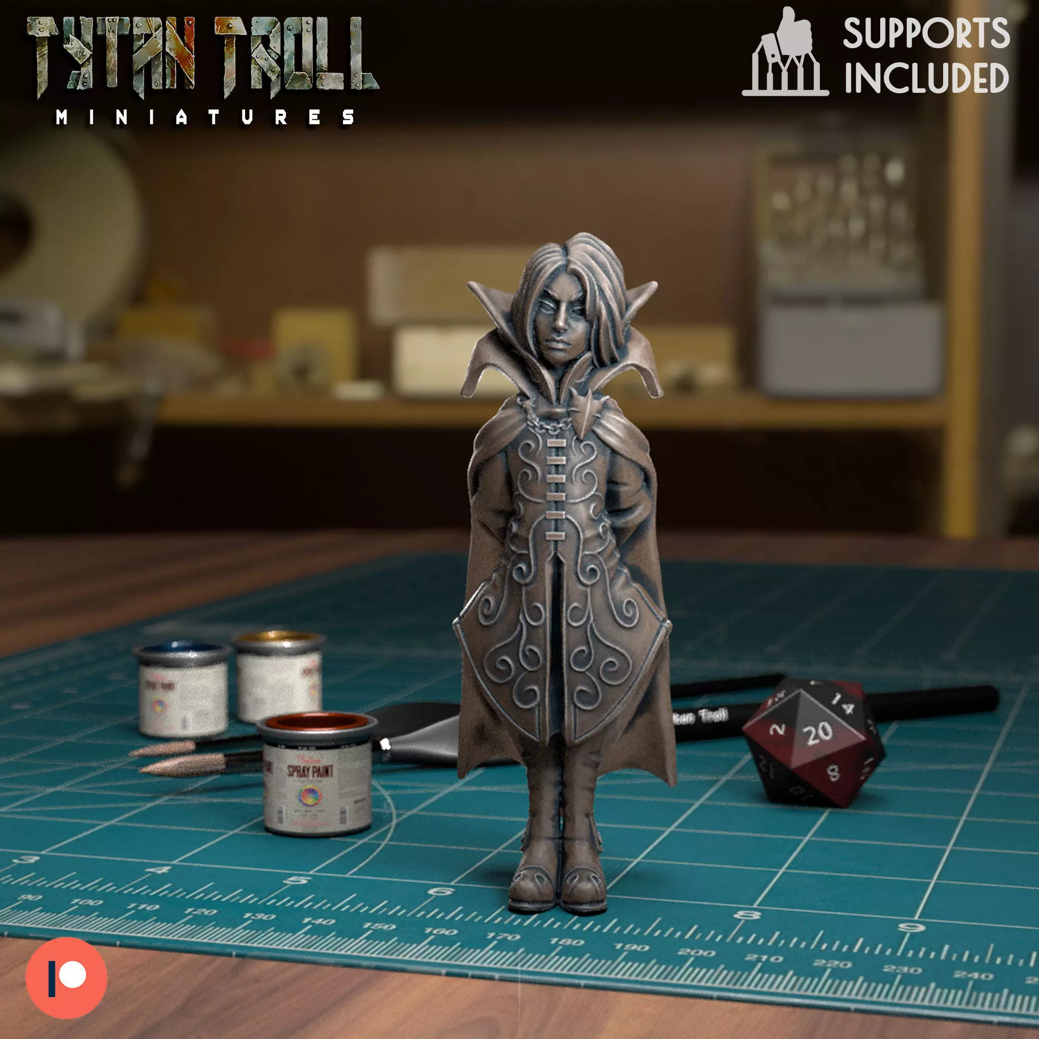 Rose - Pre-Supported 3D print model