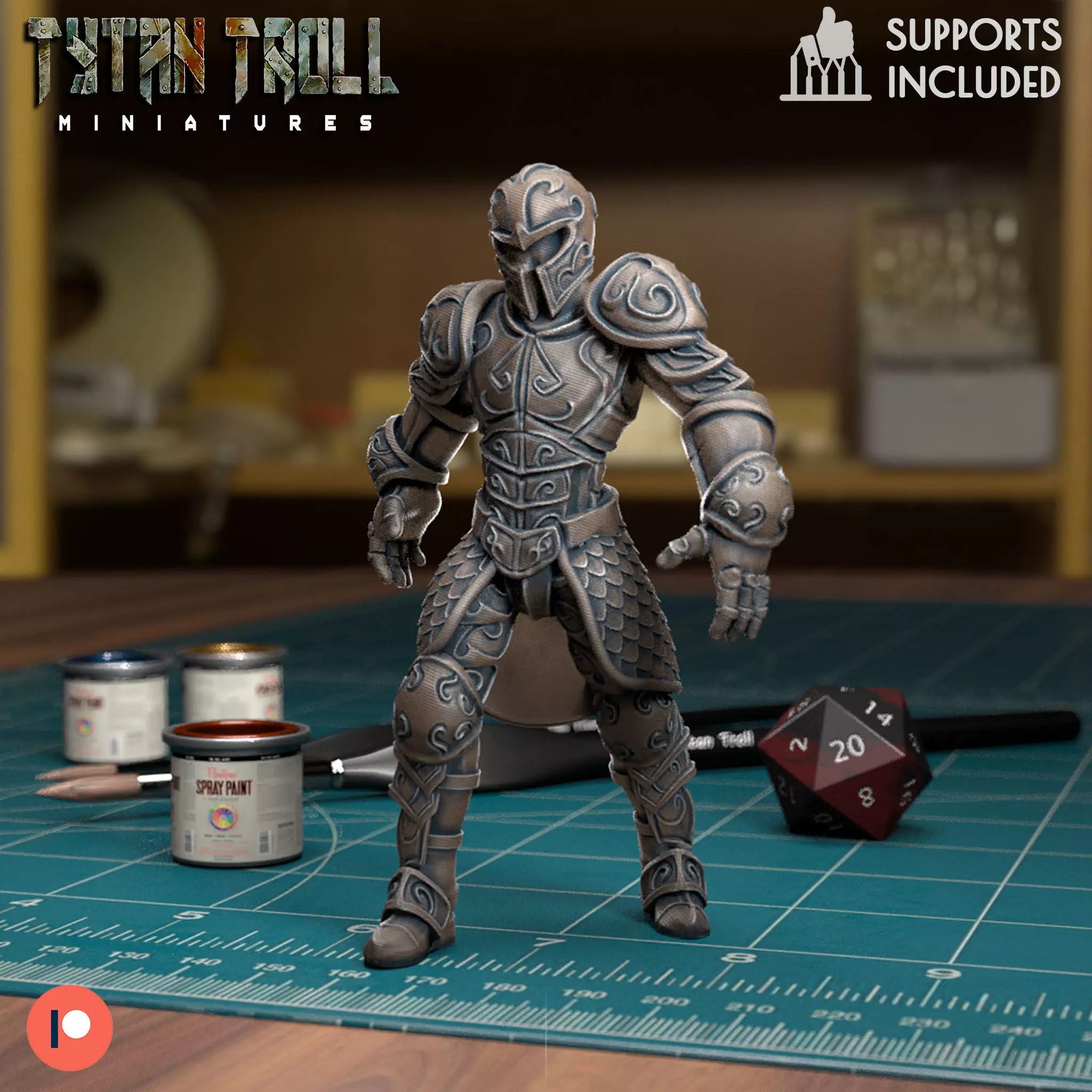 Animated Armour 002 - Pre-Supported 3D print model
