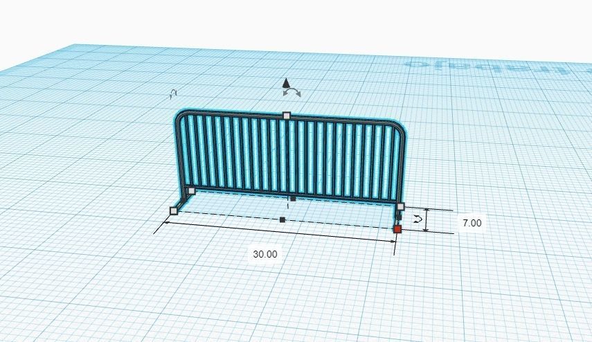 Security barrier scale h0 3D print model_3