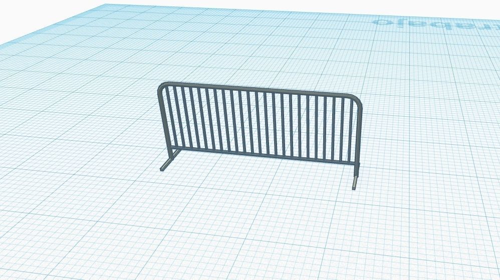 Security barrier scale h0 3D print model_1