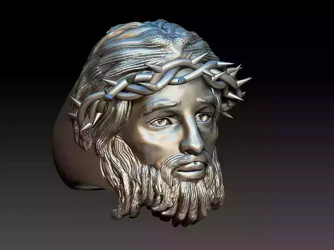 Jesus Christ Head Ring
