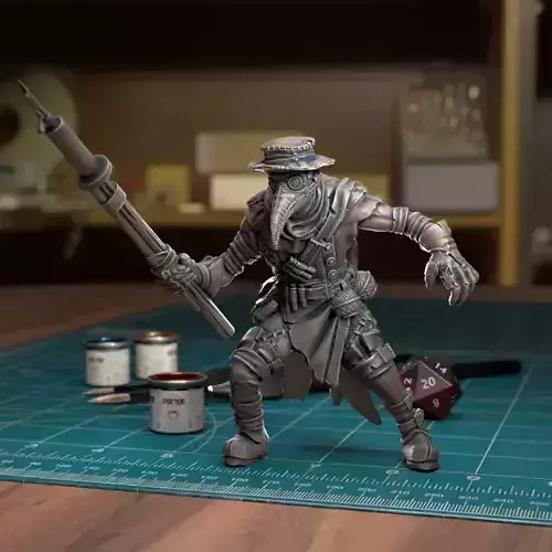 Plague Doctor Pre-Supported 3D print model